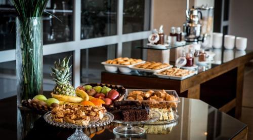 a buffet of different types of food on a table at Elpida Resort & Spa in Serres