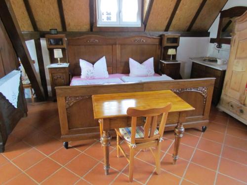 Postel nebo postele na pokoji v ubytování Gîte des Chateaux-forts