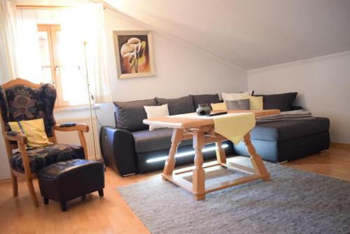 Posezení v ubytování Ferienwohnung Geiger