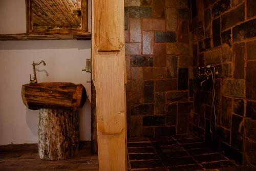 Koupelna v ubytování RoVillage România