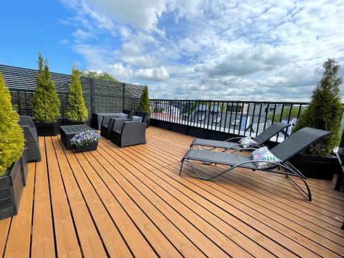 Balkón nebo terasa v ubytování City Terrace Apartment Avangard - Large private roof terrace