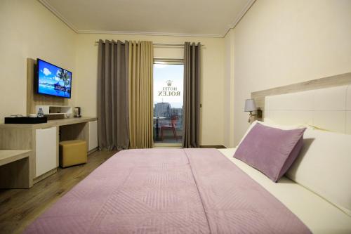 TV a/nebo společenská místnost v ubytování Hotel VD Roleks