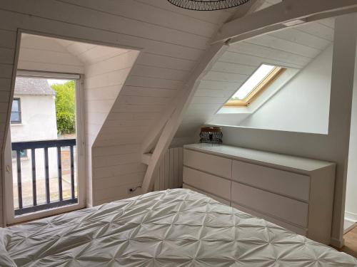 Posteľ alebo postele v izbe v ubytovaní Maison de charme en campagne à 10 min de Rennes
