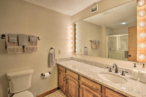 A bathroom at Updated N Conway Retreat Near Hiking and Shopping!