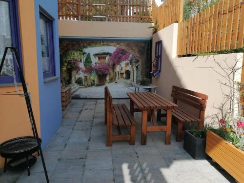 Kawasan patio atau luaran di Ferienwohnung-Alb