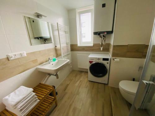 Kúpeľňa v ubytovaní Apartmány VIA Klínovec