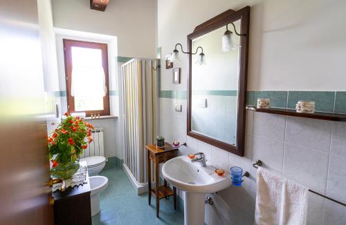 Ett badrum på L'Olmo di Casigliano