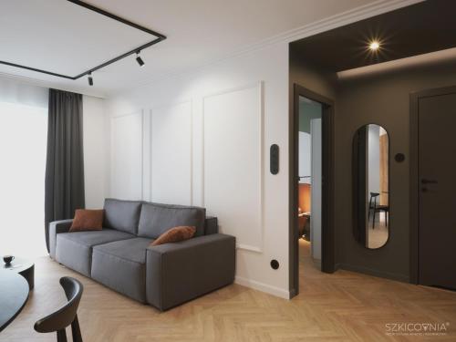 Zona d'estar a Piękny Apartament nad Odrą w centrum Wrocławia