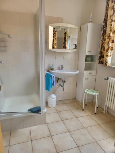 Koupelna v ubytování Hotel Zur Schanze