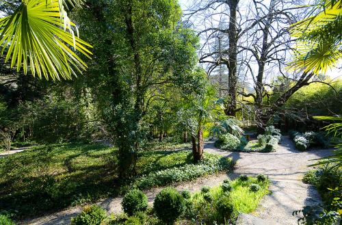 Κήπος έξω από το Bed and breakfast Le Château d'Uzer