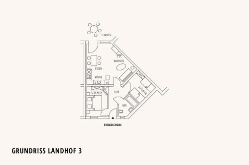 a floor plan of a cannabis lunchroom at Ferienhof Homann Sauerland in Brilon