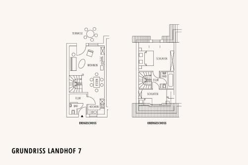 a floor plan of the ground floor of aagogagogks landshut at Ferienhof Homann Sauerland in Brilon