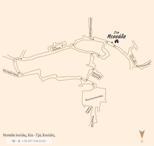 une carte du Mexique montrant les attractions dans l'établissement Στη Μεσσάδα... Sti Messada..., à Ioulída