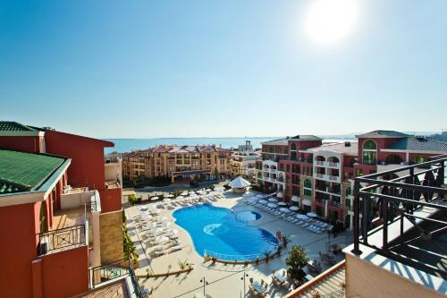 a view of a resort with a swimming pool at Saint George Palace Hotel All-inclusive in Sveti Vlas