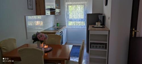 Kuchyň nebo kuchyňský kout v ubytování Apartments Mirijana