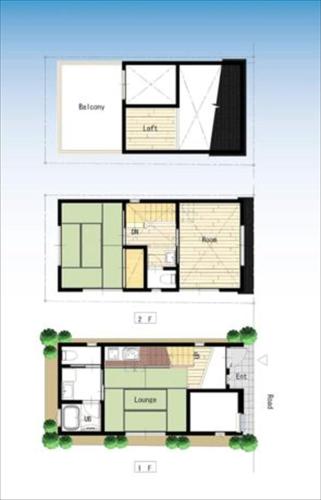 a floor plan of a house at YADOYA Sennokawa in Tokyo