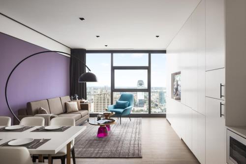 Posezení v ubytování Citadines Flatiron Phnom Penh
