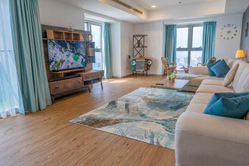 Posezení v ubytování Marina Dubai Hostel