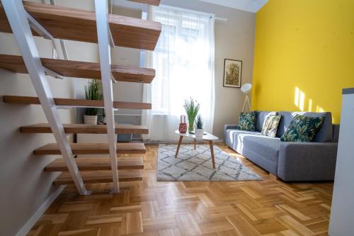 Area soggiorno di Palms Apartments Budapest