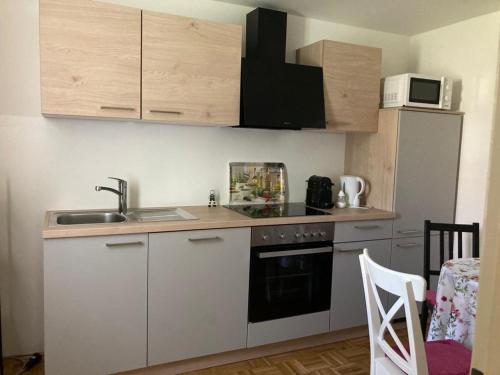 Η κουζίνα ή μικρή κουζίνα στο Gästehaus Landgraf