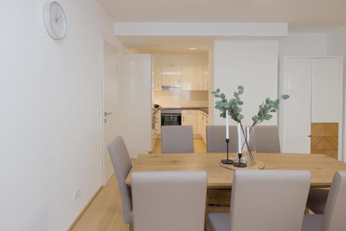 Kuchyň nebo kuchyňský kout v ubytování Yourapartment Theresien