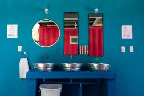 Koupelna v ubytování Peace Hostel MX