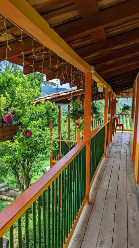 Μπαλκόνι ή βεράντα στο Hospedaje Campestre El Rancho de Jero