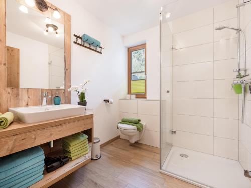 Koupelna v ubytování MYALPS Mühlhof inklusive Sauna