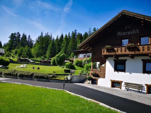 A garden outside Haus Almrausch