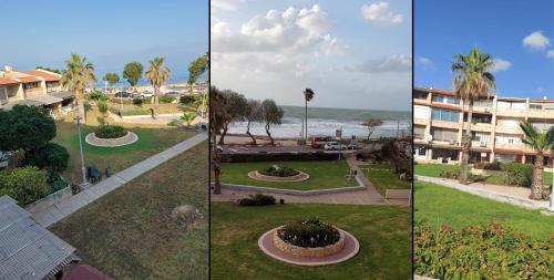 3 foto di un resort con parco e edificio di First Sea Line Apartment, Acre - amazing coastal view in heart of Akko a ‘Akko
