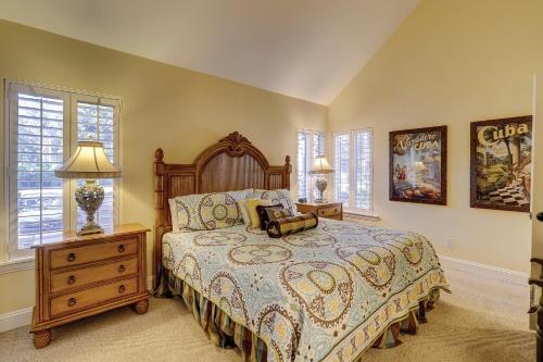 a bedroom with a large bed and two night stands at 53 Fazio in Hilton Head Island