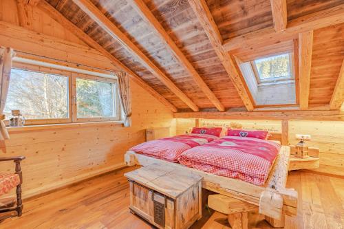 Säng eller sängar i ett rum på Allgäuer Hüttenstube