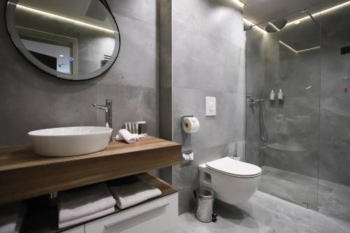 Koupelna v ubytování Hotel Medistone