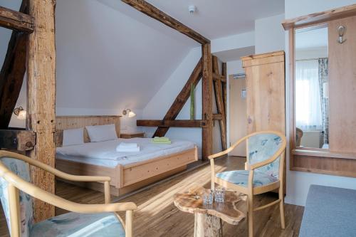 Katil atau katil-katil dalam bilik di Hotel Spreeblick