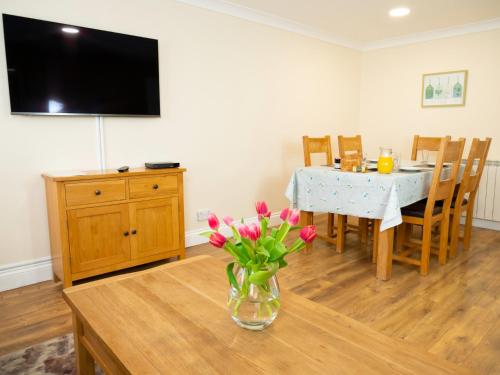 TV a/nebo společenská místnost v ubytování Ellingham Self-Catering Cottages