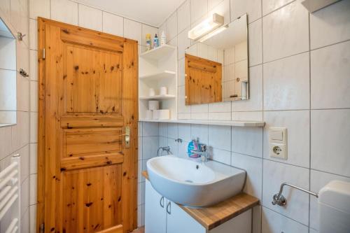 Koupelna v ubytování Nordsee Ferienwohnung Wattwurm