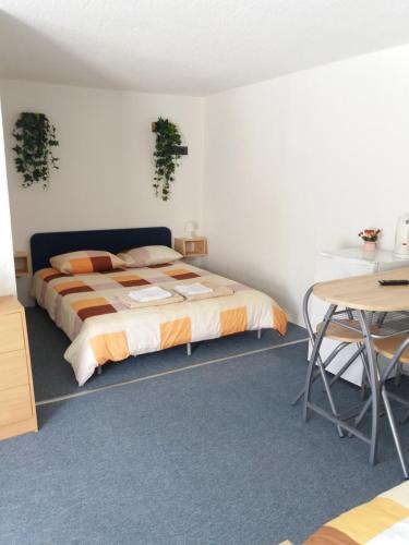 Cama ou camas em um quarto em Apartments Family Trauber