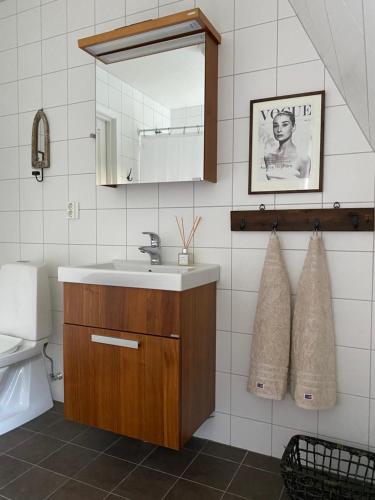Koupelna v ubytování Österlen - Bästekille backar