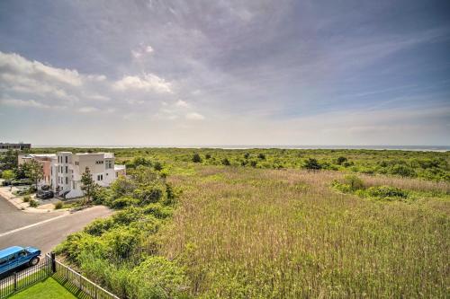 an aerial view of a road and the ocean at Welcoming Brigantine Condo with Ocean Views! in Brigantine