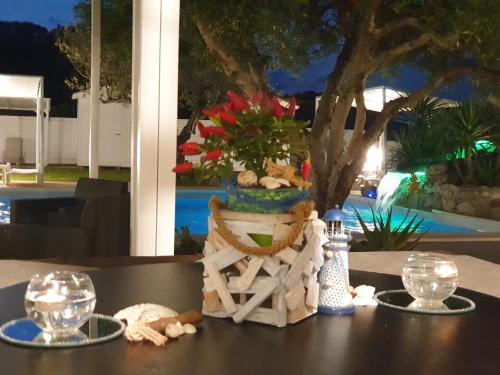 a table with a cake on top of a table at AGRI ART in San Benedetto Ullano