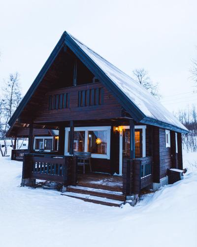 Abisko Mountain Lodge durante l'inverno
