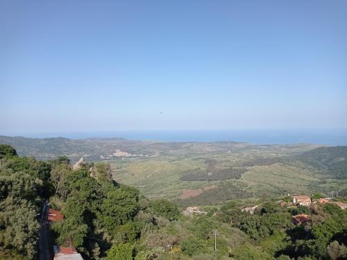 a view of a valley from the top of a hill at Casa vacanze Staiti in Staiti