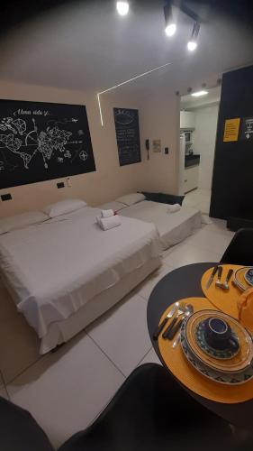 Giường trong phòng chung tại BOUTIQUE FLAT ISRAEL no melhor de JAMPA