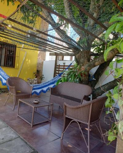 Patio nebo venkovní prostory v ubytování Pousada Flor D' Açucena