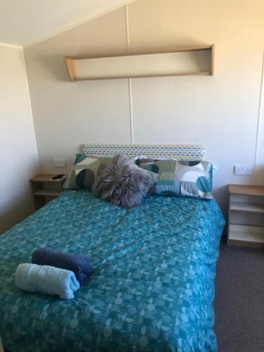 Ліжко або ліжка в номері Gwel y Môr - Lleyn Peninsula Static