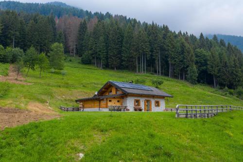 Landskap semula jadi dekat dengan chalet