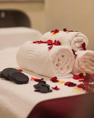 Ένα ή περισσότερα κρεβάτια σε δωμάτιο στο Stars Hotel & Spa