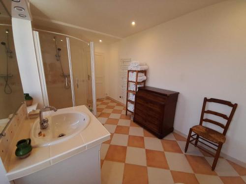 Ένα μπάνιο στο Maravillon - Chambres d'hôtes
