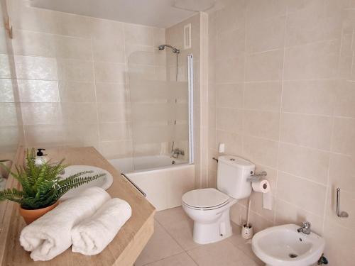 Kúpeľňa v ubytovaní Precioso Bajo con Jardin en Vera