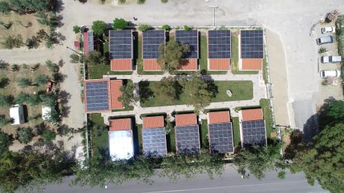 an overhead view of a solar farm at Tropical Suite in Diamante